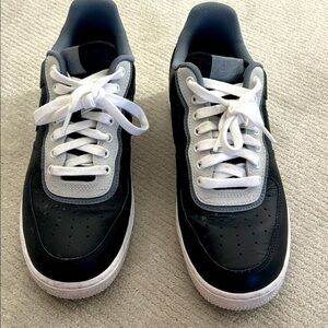 Nike Air Force 1 black, slate gray, lt gray mens 7.5